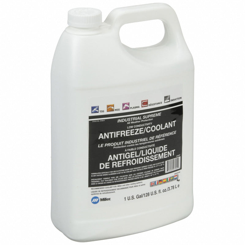 Miller Electric 043810 Low-Conductivity Antifreeze/Coolant, 1 gal, for Water-Cooled Welding Torches