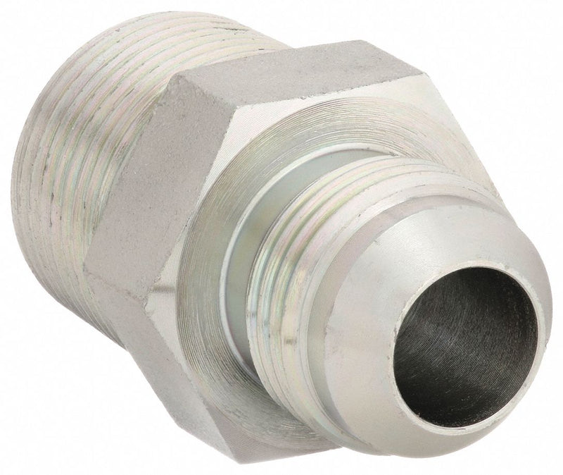 Aeroquip 2021-12-10S Hydraulic Hose Straight Adapter, NPT Threaded x JIC Threaded, Male x Male, Rigid, Straight