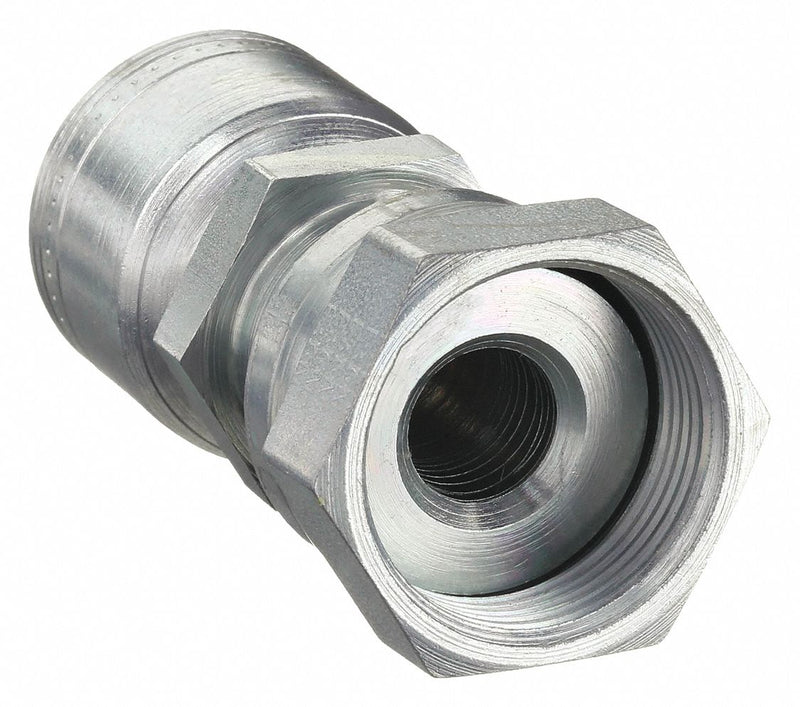 Aeroquip 1AA10FR8 Hydraulic Crimp Fitting, 1 in 1/2 in, Female Genderless, Female ORS Threaded x Crimp, Steel