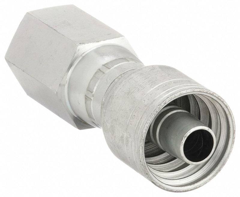 Aeroquip 1AA6PF6 Hydraulic Crimp Fitting, 3/8 in 3/8 in, Female Genderless, Female NPTF Threaded x Crimp