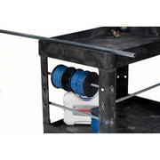 Brute FG452088BLA Utility Cart with Deep Lipped Plastic Shelves 500 lb Load Capacity, 36-3/8 in x 25 in, Black