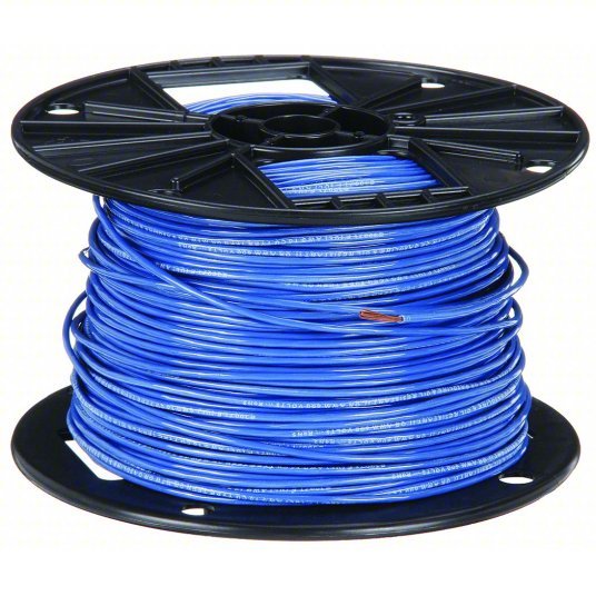 Southwire 22967401 Building Wire, THHN, 12 AWG, 500 ft, Blue, Nylon Jacket, PVC Insulation