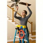 Werner 6006 Stepladder 6 ft Ladder Ht, 5 Steps, 250 lb, 41 1/8 in Base Spread, 22 in Bottom Wd