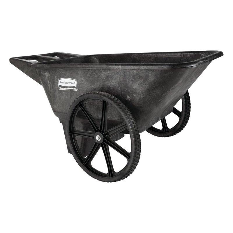 Rubbermaid FG564200BLA Wheelbarrow, HDPE Tray