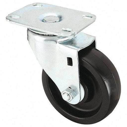 Redwood RW4W912 Swivel NSF-Listed Plate Caster, Polyolfin, 4 in, 275 lb, Blk