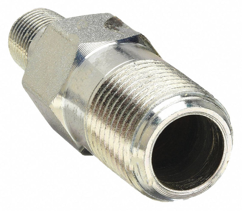 Approved Vendor 0338024805 Metal Pipe Straight, 1/2 in x 1/4 in, Male NPT Threaded x Male NPT Threaded