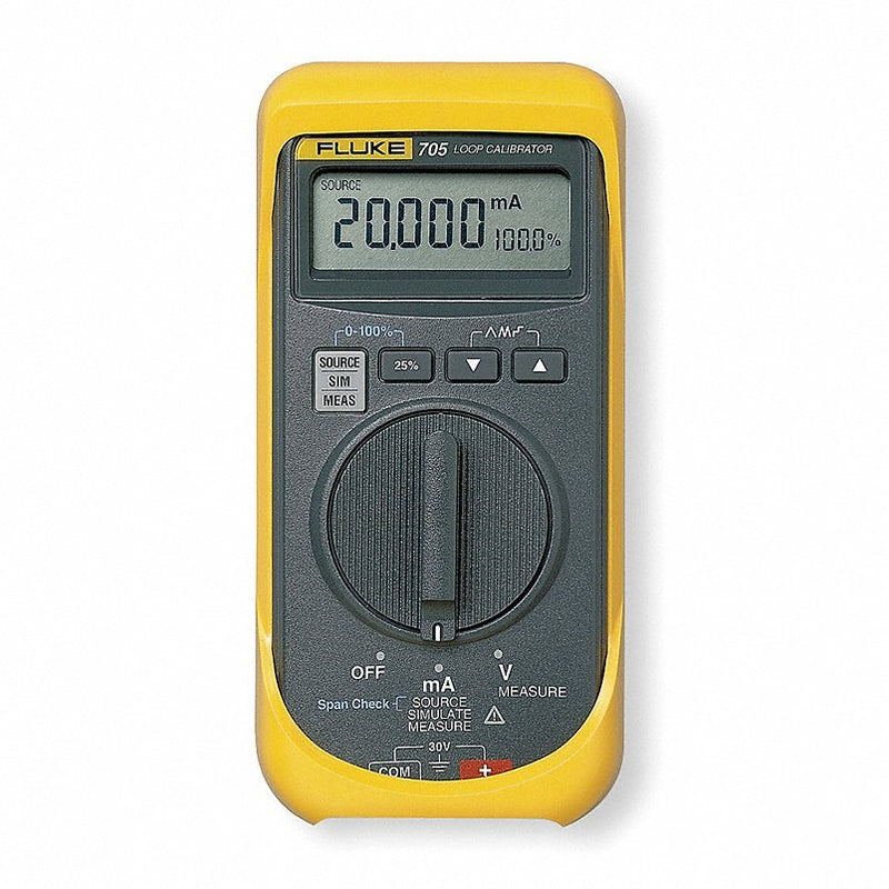 Fluke-705 Loop Calibrator NIST, 0 to 20mA DC Source, 0 to 24mA DC Range, 0 to 28V DC Range, LCD