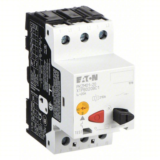 Eaton XTPB020BC1 Manual Motor Protector Non-Reversing, 3 Poles, 20 A, Thermal Protection, Push Button