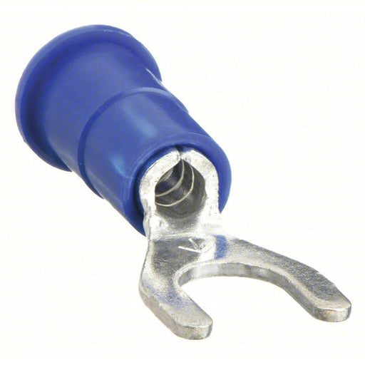 3M MVU14 - 10FX Fork Terminal Blue, #10 Stud Size, 16 AWG – 14 AWG Wire Size Range, 0.26 - 0.50 inches, 100 PK - Redwood.KV4X299