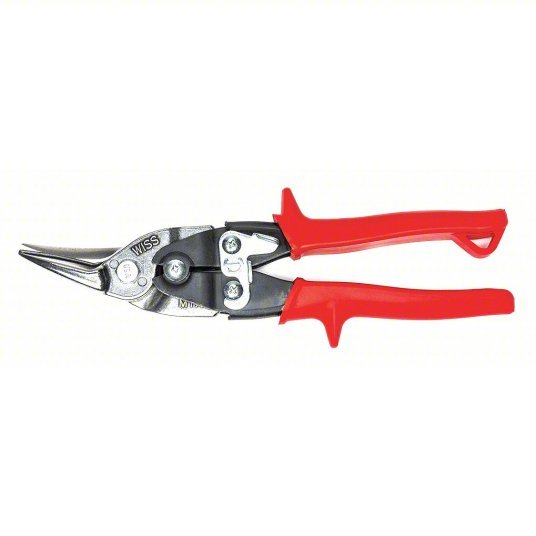 Crescent Wiss M1R Aviation Snip Left, 9 3/4 in Overall Lg, 1 1/2 in Cutting Lg, Steel, Plastic, Steel