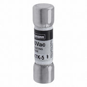 Bussmann KTK-5 Fuse, Fast Acting, 5A, KTK Series, 600V AC, 1-1/2" L x 13/32" dia