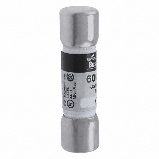 Bussmann KTK-5 Fuse, Fast Acting, 5A, KTK Series, 600V AC, 1-1/2" L x 13/32" dia