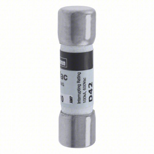 Bussmann KTK-10 Fuse 10A Amps, 600V AC, 100kA at 600V AC, 1-1/2 in L x 13/32 in dia Fuse Size