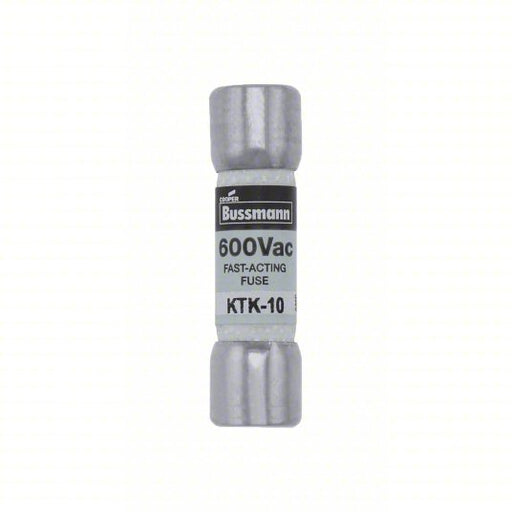 Bussmann KTK-10 Fuse 10A Amps, 600V AC, 100kA at 600V AC, 1-1/2 in L x 13/32 in dia Fuse Size