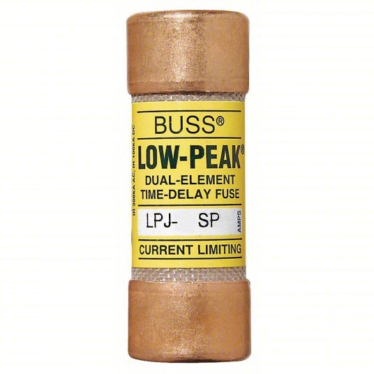 Bussmann LPJ-2-1/2SP Fuse 2 1/2 A, 600V AC, 2-1/4 in L x 13/16 in dia Fuse Size, Cylindrical Body