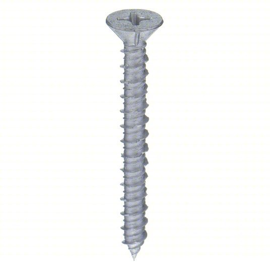 Fabory U70556.025.0125 Concrete Anchor Screw 1 1/4 in Overall Lg, 1/4 in Dia, Stainless Steel, 100 PK