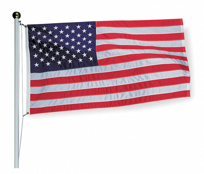 Annin Flagmakers 2130 US Flag, Nylon, Outdoor, 3 ft Overall Ht, 5 ft Overall Wd, 3 ft x 5 ft
