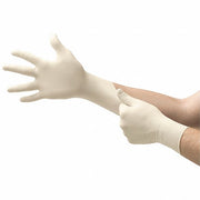Touchntuff 69-318 Lightweight Latex Exam Gloves, Natural Rubber Latex, Powder Free, Natural, 100 PK