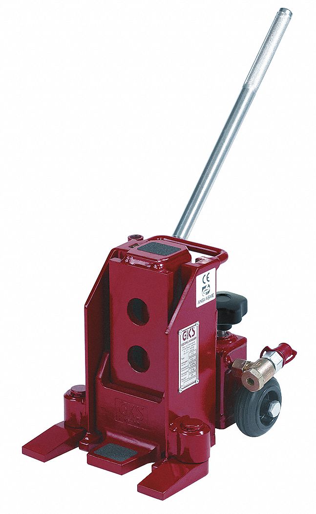 GKS-Perfekt 1-10181 Hydraulic Toe Jack, 5 ton Cap, Air/Hydraulic, Steel, 5/8 in Min Lift, 5-1/2 in Max Lift, Telescopic Handle