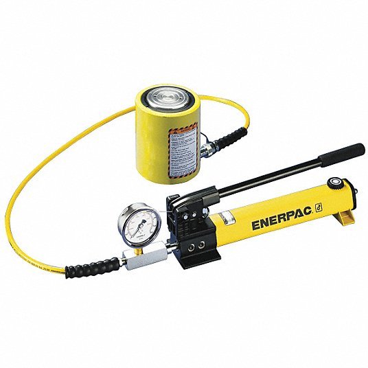 Enerpac SCL502H Low Profile Ram and Pump Set 50 ton Cylinder Nominal Capacity, 2 1/4 in Cylinder Stroke