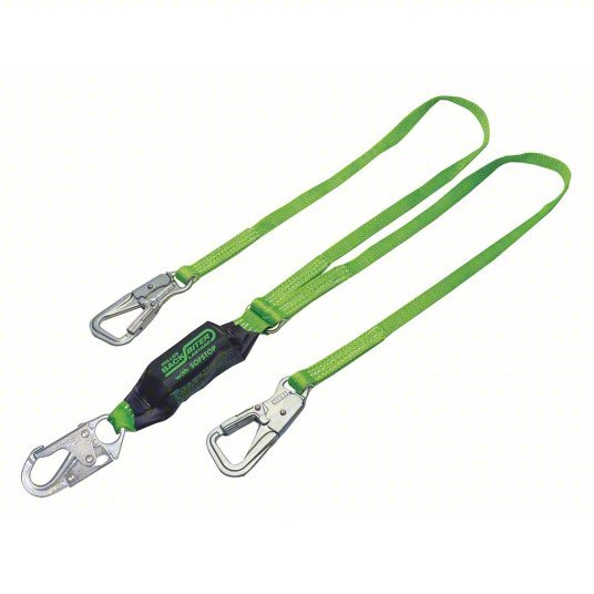 Honeywell Miller 8798B/6FTGN Shock-Absorbing Lanyard Shock Pack, Steel Snap Hook, 2 Legs