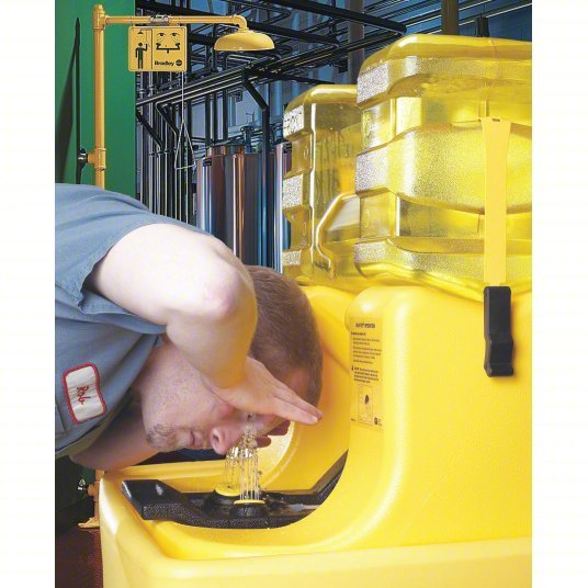 Bradley S19-921 Eyewash Station Gravity-Fed, 7 gal Cap, Eyes, Water Preservative, Media Sold Separately