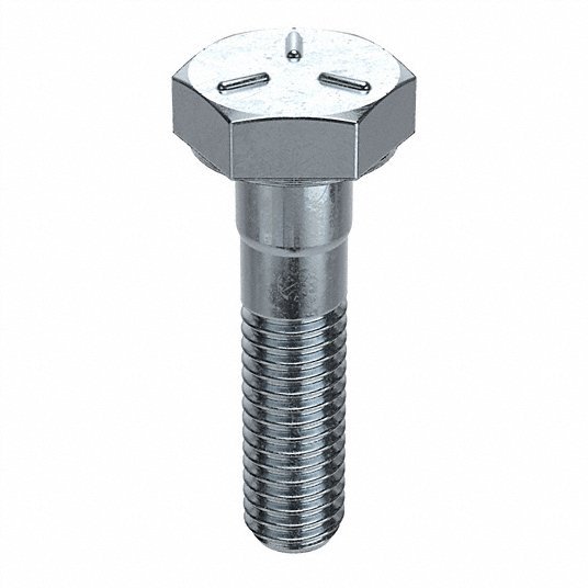 Fabory U01200.025.0100 Grade 5, 1/4"-20 Hex Head Cap Screw, Zinc Plated Steel, 1 in L, 100 PK