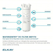 Elkay EWF172 Water Cooler Filter 1.5 gpm, 1,500 gal, 12 1/2 in Overall Ht, 3 1/4 in Dia