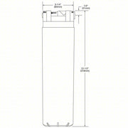 Elkay EWF172 Water Cooler Filter 1.5 gpm, 1,500 gal, 12 1/2 in Overall Ht, 3 1/4 in Dia