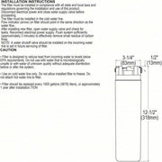 Elkay EWF172 Water Cooler Filter 1.5 gpm, 1,500 gal, 12 1/2 in Overall Ht, 3 1/4 in Dia