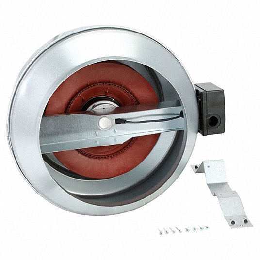 Fantech 45020 In-Line Duct Fan 940 cfm Max., 12 in Duct, 300 W, 120V AC, 1 Ph, IP44, Galvanized Steel