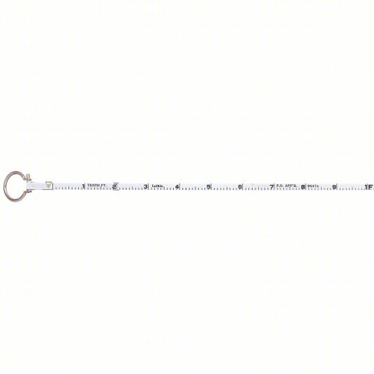 Crescent Lufkin C2276DN Derrick Tape Measure 100 ft, Ring Tip, Steel, SAE, 100 ft Blade Lg (SAE), Silver
