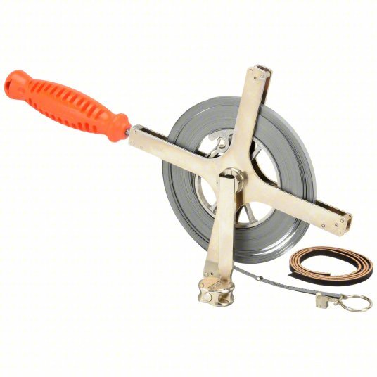 Crescent Lufkin C2276DN Derrick Tape Measure 100 ft, Ring Tip, Steel, SAE, 100 ft Blade Lg (SAE), Silver