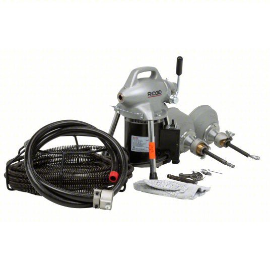 Ridgid K-50-8 Drain Cleaning Machine Corded, K-50, 4 in Max. Pipe Dia., 6 Sections, Drain Lines