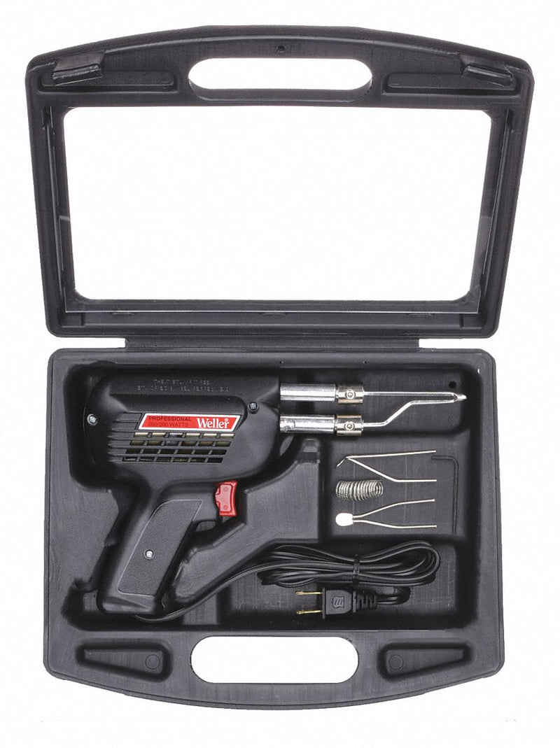 Weller D550PK Soldering Gun Kit, 260/200 W, 900-1,100°F, 3 Tips (Conical/Knife/Smoothing), 120V