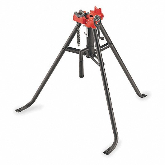 Ridgid 16703 Portable Chain Vise Folding Leg, 0.13 in – 2.5 in Pipe Size Range, 37 in Max Ht, Metal