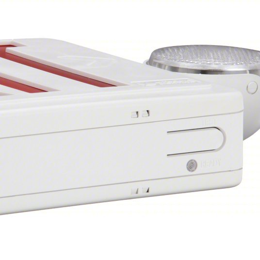 Lithonia LHQM LED R HO Exit Sign with Emergency Lights White, 2 Faces, Red, LED, Ceiling/End/Wall, Nickel Cadmium, Round