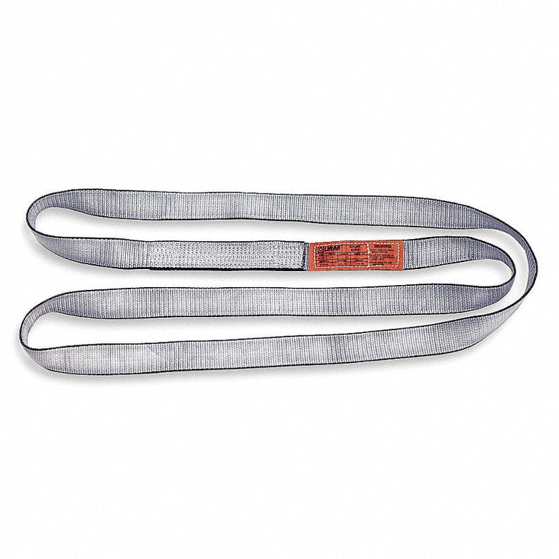 Lift-All EN1802TX6 Web Sling, Endless, 6 ft L, 2 in W, Tuff-Edge Polyester, Silver