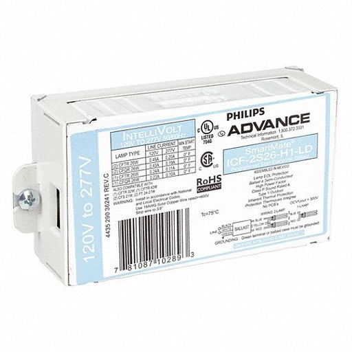 Advance ICF-2S26-H1-LD-K CFL Ballast, Electronic, 54W, 120/277V - Redwood.