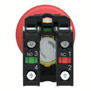 Schneider XB5AT845 Emergency Stop Push Button 22 mm Size, Maintained Push / Maintained Pull, Red