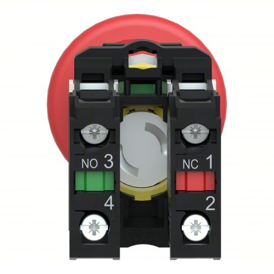 Schneider XB5AT845 Emergency Stop Push Button 22 mm Size, Maintained Push / Maintained Pull, Red