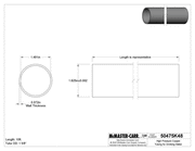 McMaster 50475K89 High Pressure Copper Tubing 10 ft for Drinking Water 3/4 Tube Size, 7/8" OD, 0.065" Wall Thickness