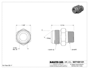 McMaster 50715K121 37 Degree Flared Fitting for Stainless Steel Tubing Straight Adapter for 1" Tube OD x 3/4 NPT Male