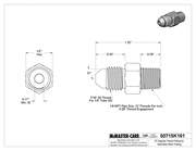 McMaster 50715K161 37 Degree Flared Fitting for Stainless Steel Tubing Straight Adapter for 1/4" Tube OD x 1/8 NPT Male