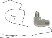 McMaster 50715K182 37 Degree Flared Fitting for Stainless Steel Tubing 90 Degree Adapter for 1/4" Tube OD x 1/4 NPT Male