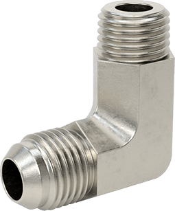 McMaster 50715K183 37 Degree Flared Fitting for Stainless Steel Tubing 90 Degree Adapter for 3/8" Tube OD x 1/4 NPT Male