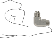 McMaster 50715K183 37 Degree Flared Fitting for Stainless Steel Tubing 90 Degree Adapter for 3/8" Tube OD x 1/4 NPT Male