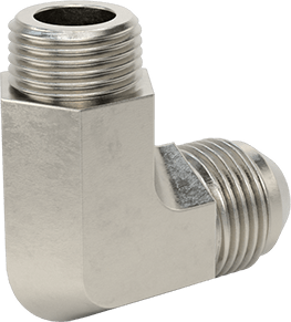 McMaster 50715K185 37 Degree Flared Fitting for Stainless Steel Tubing 90 Degree Adapter for 1/2" Tube OD x 3/8 NPT Male
