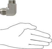 McMaster 50715K187 37 Degree Flared Fitting for Stainless Steel Tubing 90 Degree Adapter for 3/4" Tube OD x 3/4 NPT Male