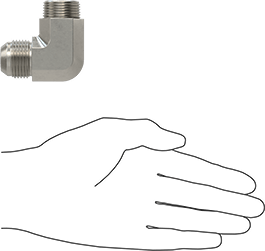 McMaster 50715K187 37 Degree Flared Fitting for Stainless Steel Tubing 90 Degree Adapter for 3/4" Tube OD x 3/4 NPT Male
